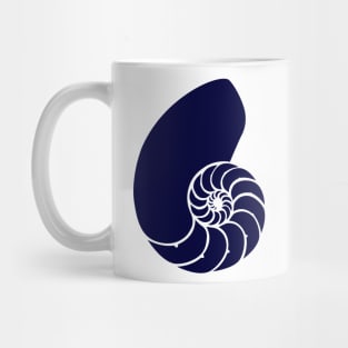 Ammonite Cephalopod Dark Fossil Design Mug